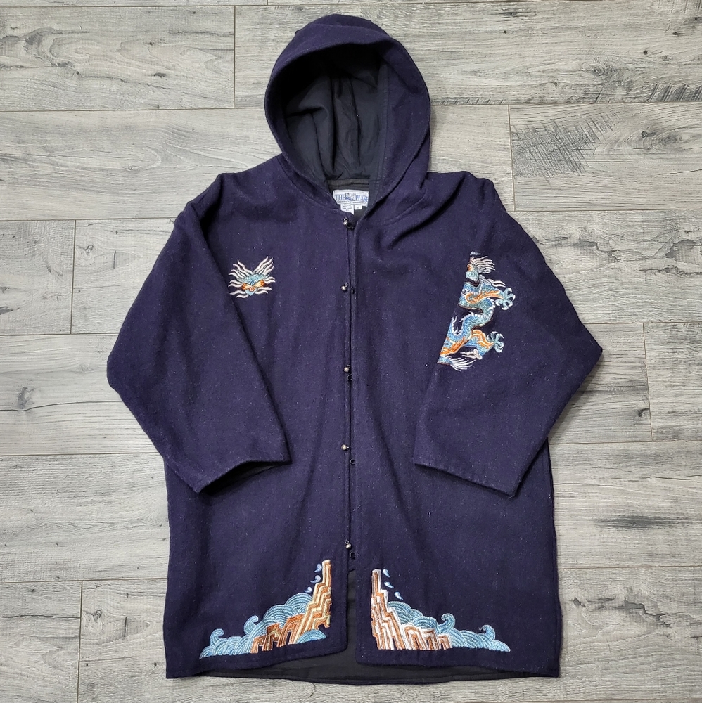 Nepal handmade vintage embroidered wool coat